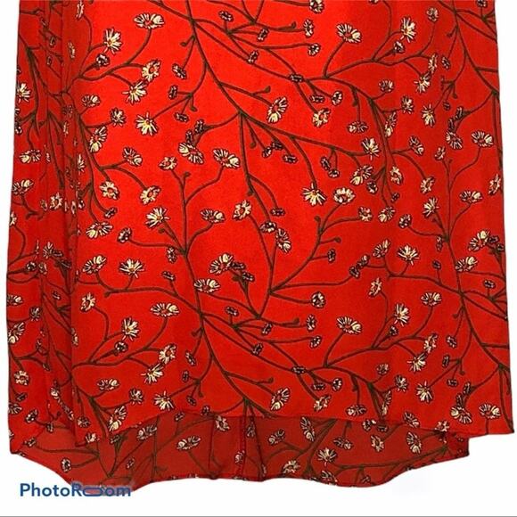 Tabitha Webb Red Daisy Ruffle Midi Sundress NWT Size 2 - Picture 5 of 9